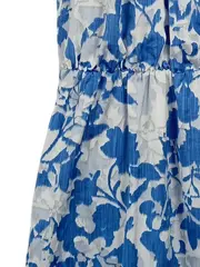 Vorschaubild 3 von Damen Sommerkleid Blumenmuster Gr. 36 Blau Weiß Feminin