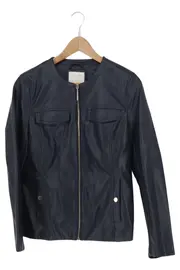Vorschaubild 1 von Damen Lederjacke Blau Gr. 36/S Casual Streetwear