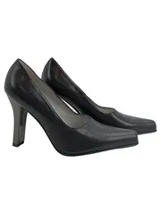 Vorschaubild 1 von Damen Pumps Gr. 39 Schwarz Leder Elegant
