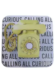 Vorschaubild 1 von Serviertablett Retro Telefon Motiv Mehrfarbig Metall Tablett