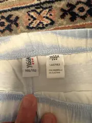 Vorschaubild 2 von Leggings Kinder Mädchen Gr. 152 Blau Gestreift Baumwolle Casual