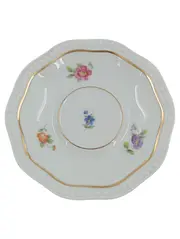 Vorschaubild 2 von Espressotasse mit Unterteller Klassisch Mehrfarbig Blumen Porzellan