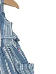 Vorschaubild 4 von Mädchen Sommerkleid Gr. 80 Blau Weiß Gestreift Baumwolle