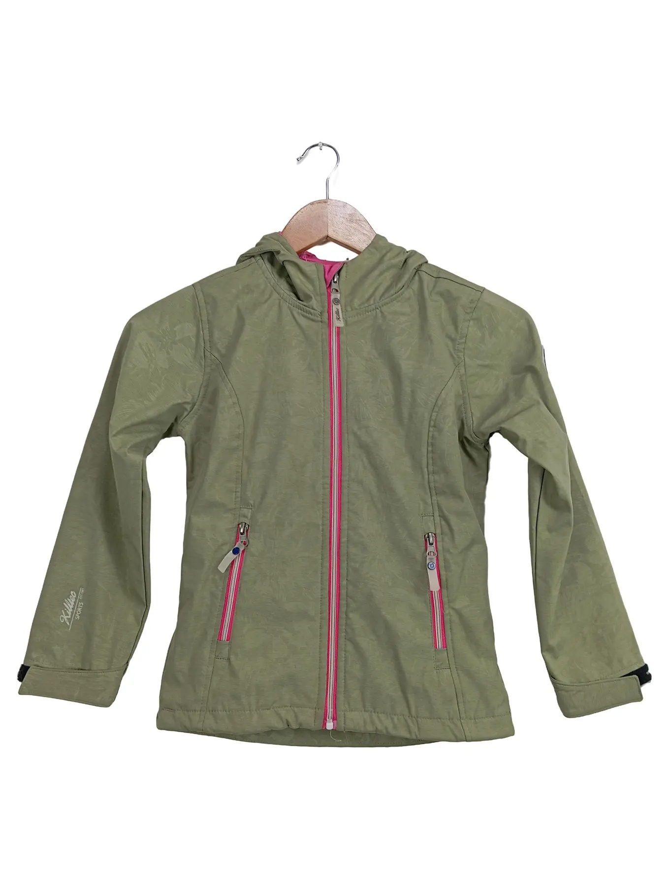 KILLTEC Leichte Jacke Mädchen Gr. 128 Oliv Outdoor Sportlich Kapuze