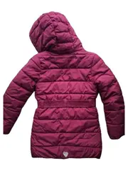 Vorschaubild 2 von Mädchen Winterjacke Steppjacke Pailletten Gr. 128 Bordeaux