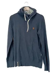 Vorschaubild 1 von Kapuzenpullover Herren Gr. L Blau Meliert Baumwolle Hoodie