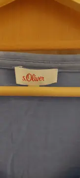 Vorschaubild 3 von Damen T-Shirt V-Ausschnitt Blau Gr. 42/XL Basic Kurzarm