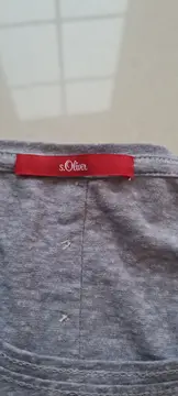 Vorschaubild 2 von Damen T-Shirt Gr. 34/XS Grau Meliert Brusttasche Basic