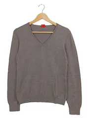 Vorschaubild 1 von Damen Pullover V-Ausschnitt Gr. 40/L Braun Casual