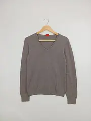 Vorschaubild 2 von Damen Pullover V-Ausschnitt Gr. 40/L Braun Casual