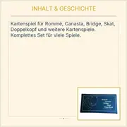 Vorschaubild 5 von Kartenspiel Set Rommé Canasta Bridge Skat Doppelkopf Spielkarten Box