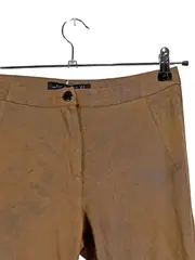 Vorschaubild 3 von Woman Slim Fit Lederhose Damen Braun Gr. M Casual