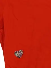 Vorschaubild 3 von EDC Damen T-Shirt Rot Einheitsgröße Casual Herz-Applikationen