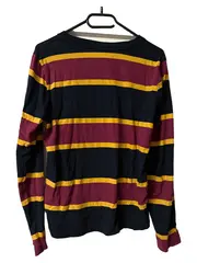 Vorschaubild 2 von Langarmshirt Herren L Gestreift Navy Bordeaux Gelb