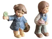Vorschaubild 1 von Dekofigur Kind Keramik Nostalgisch Blau 7.5cm