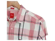 Vorschaubild 3 von Herren Freizeithemd Kariert Rosa Weiß Gr. M Regular Fit