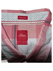 Vorschaubild 4 von Herren Freizeithemd Kariert Rosa Weiß Gr. M Regular Fit