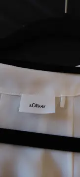 Vorschaubild 2 von Damen Bluse Gr. 40/L Weiß Elegant V-Ausschnitt Kurzarm