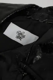 Vorschaubild 3 von Damen Bikerjacke Glanz Schwarz Gr. 38/M Kunstleder Jacke Urban