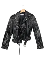 Vorschaubild 1 von Damen Bikerjacke Glanz Schwarz Gr. 38/M Kunstleder Jacke Urban