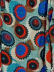 Vorschaubild 3 von Damen Sommerkleid 34 Mehrfarbig Blumenmuster Bohemian Cut-Outs Rüschen
