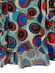 Vorschaubild 5 von Damen Sommerkleid 34 Mehrfarbig Blumenmuster Bohemian Cut-Outs Rüschen