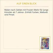 Vorschaubild 3 von Malen nach Zahlen Classic Disney Frozen Elsa Anna Bastelset Kinder