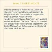 Vorschaubild 4 von Malen nach Zahlen Classic Disney Frozen Elsa Anna Bastelset Kinder