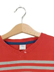 Vorschaubild 3 von Kinder Pullover Gr. 104/110 Gestreift Rot Grau Blau Casual