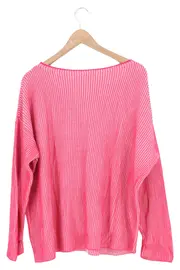 Vorschaubild 2 von Pullover Damen Rosa Gestreift Gr. 32/XXS Baumwolle