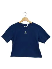 Vorschaubild 1 von Originals Damen Crop T-Shirt Trefoil Logo Navy Blau Gr. 36/S