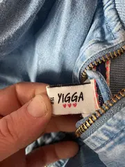 Vorschaubild 5 von Mädchen Jeans Slim Fit Gr. 134 Hellblau Used Look Stretch