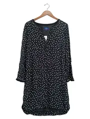 Vorschaubild 1 von Damen Langarmshirt Schwarz Punkte Gr. 42;XL Casual