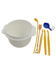 Vorschaubild 1 von Rührschüssel 700ml Weiß mit Deckel Kunststoff Schüssel
