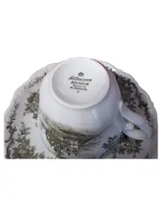 Vorschaubild 2 von Kaffeetasse mit Untertasse Bavaria Porzellan Blumendekor