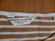 Vorschaubild 4 von Damen Langarmshirt Gestreift Beige Herz-Print Gr. L