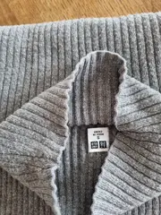 Vorschaubild 3 von Damen Pullover Rollkragen Rippstrick Langarm Grau Metallic Gr. S