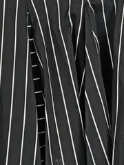 Vorschaubild 5 von Damen Faltenrock gestreift Schwarz Gr. S Casual Midirock