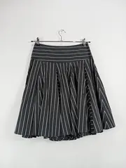 Vorschaubild 2 von Damen Faltenrock gestreift Schwarz Gr. S Casual Midirock