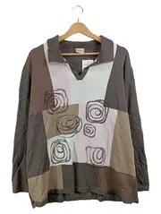 Vorschaubild 3 von Damen Pullover Shirt Patchwork Gr. 50 Mehrfarbig Langarm Modal