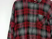 Vorschaubild 3 von Hemdbluse Damen Rot Kariert XS Casual Langarm
