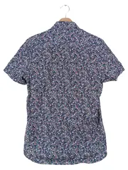 Vorschaubild 2 von Herren Business Hemd Kurzarm Floral Blau Gr. 46/S
