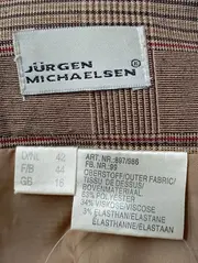 Vorschaubild 3 von Damen Faltenrock 42/XL Braun Kariert Klassisch Elegant