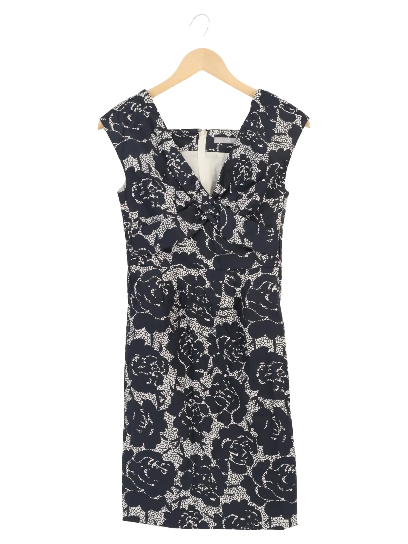 TIGER OF SWEDEN Damen Etuikleid Gr. 34/XS Blau Blumenmuster Business Elegant