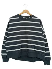 Vorschaubild 1 von Damen Pullover Grau Gestreift Casual Gr. M na L Sweatshirt