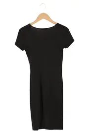 Vorschaubild 2 von Damen Etuikleid Gr. 32/XXS Schwarz Elegant mit Raffungen