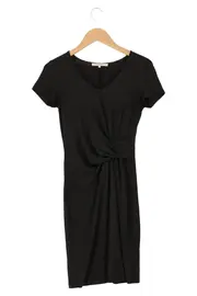 Vorschaubild 1 von Damen Etuikleid Gr. 32/XXS Schwarz Elegant mit Raffungen