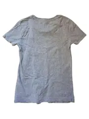 Vorschaubild 3 von Damen T-Shirt Grau Logo Print Baumwolle Gr. XS 34 Sportlich