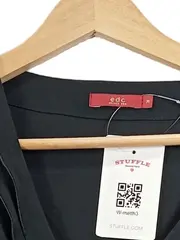 Vorschaubild 5 von Damen Bluse Gr. M Grau Elegant 3/4-Arm Polyester