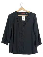 Vorschaubild 1 von Damen Bluse Gr. M Grau Elegant 3/4-Arm Polyester